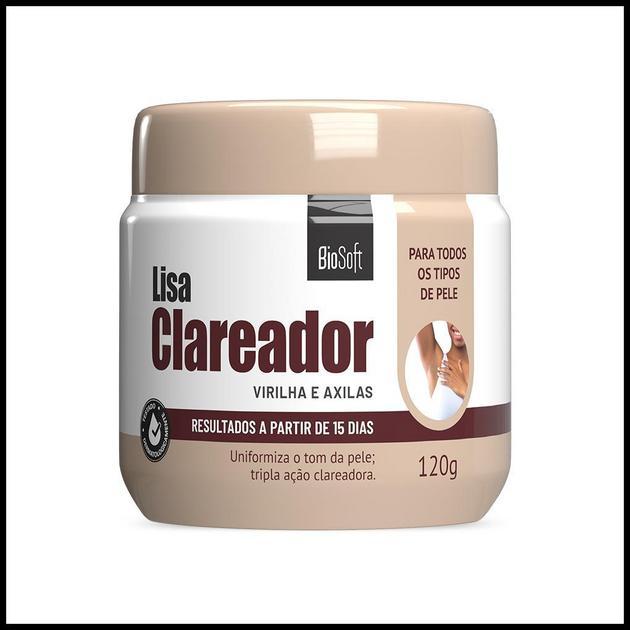 Creme Lisa Clareador de Axilas e Virilhas 120g