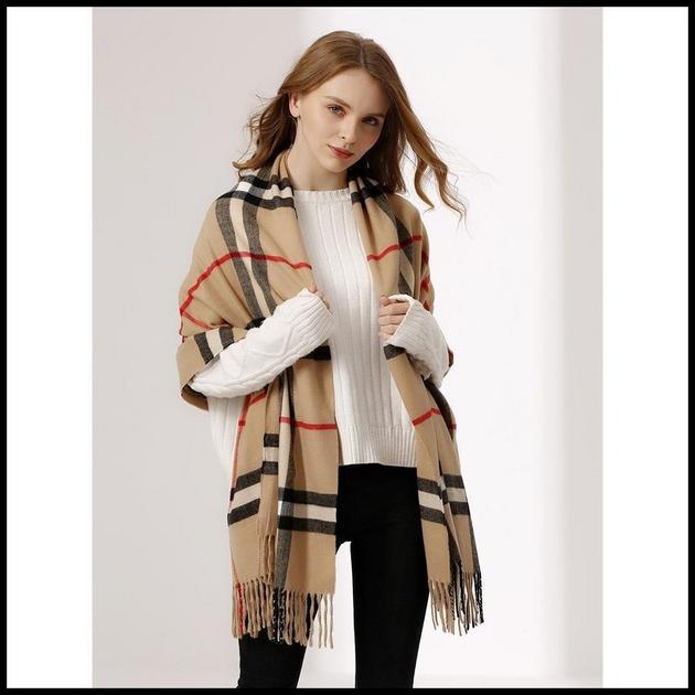 3126 Cachecol Xadrez Feminino Lenço Echarpe Masculino Unissex Para Frio Inverno