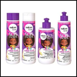 Kit para Cachinhos Nutridos com SOS Cachos Kids Super Óleos
