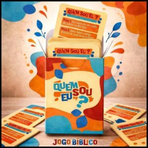 Jogo Bíblico de Cartas Quem Sou Eu | 50 Cartas Temáticas para Toda a Família Cristã | Penkal Livros Cristão