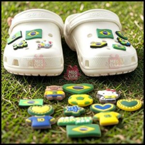 Kit 10 Pins Brasil Copa | Bottons para Sandálias, Babuches e Personalização