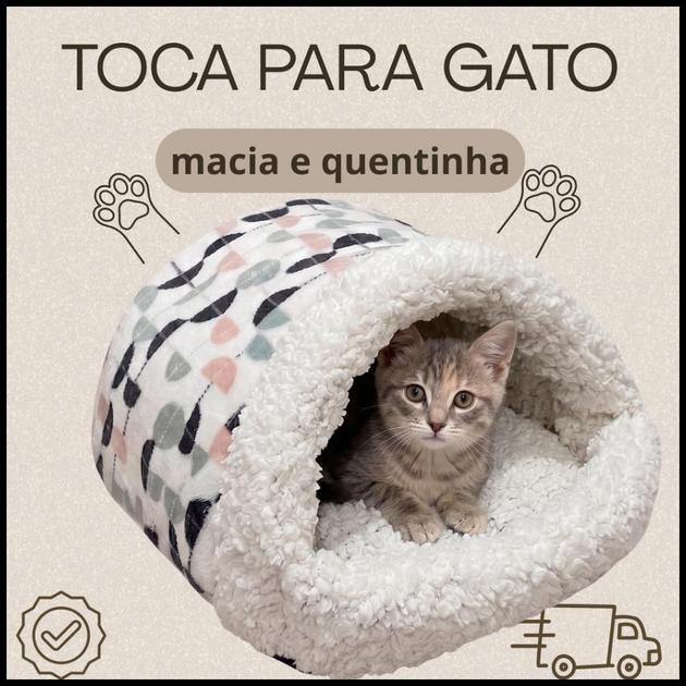 Caminha para Gatos Toca Para Gato Dormir Saco de Dormir Cama Pet Quentinha Mantinha Soft Sherpa