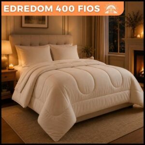 Edredom 100% Algodão 400 Fios Dupla Face Solteiro Casal Queen King Antialérgico Grosso Para Inverno