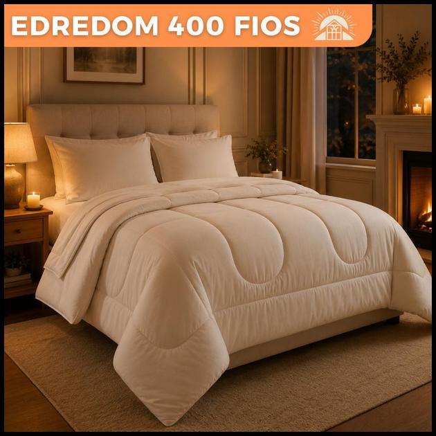Edredom 100% Algodão 400 Fios Dupla Face Solteiro Casal Queen King Antialérgico Grosso Para Inverno