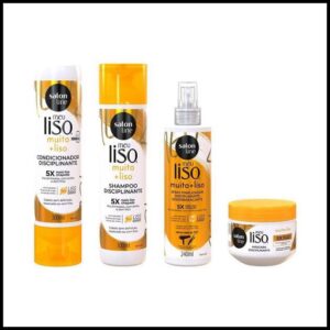 Kit Meu Liso Muito + Liso com Spray Defrizante Protetor Térmico