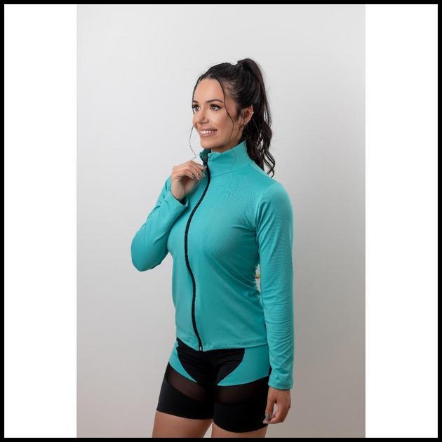 Camisa Proteção Solar Uv 50 Zíper feminina moda verão praia esportiva