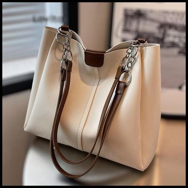 Bolsa Tote Feminina de Grande Capacidade — Estilo Casual, Ombro e Mão, Ideal para Estudantes