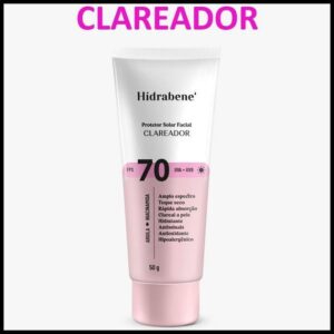 Hidrabene Protetor Solar Facial Clareador FPS 70 Antissinais Toque Seco 50g Unidade ou Kit Clareia Pele Antiacne UVA