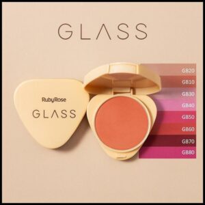 Blush Compacto Textura Aveludada GLASS BY RUBY ROSE