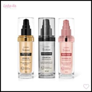 Óleo Siàge Eudora - Supreme Oil Nutri Rose / Blindagem Nutri Diamond / Argan Reconstrói os Fios