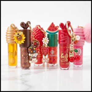Gloss Labial Chaveiro Lip Oil Hidratante com Brilho Modelos Variados Infantil e Adulto