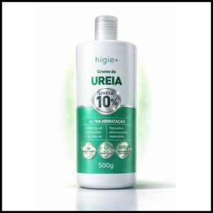 Creme de Ureia 10% Higie+ 500g Hidratação Profunda Para Todo o Corpo, Cotovelo e Pés