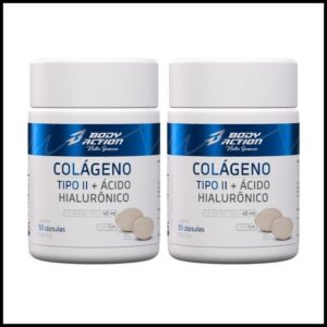 Kit 2x Colágeno Tipo 2 com Ácido Hialurônico 30 Caps - 2 Meses - Bodyaction