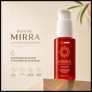 ÓLEO DE MIRRA EXTRAORDINÁRIO 60ML | NUTRE REALÇA E CICATRIZA OS FIOS | FINA MARIA PROFESSIONAL