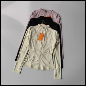Mulheres Jaqueta Esportiva Zip Fitness Yoga Camisa Treino Correndo Casacos Quente Ginásio Manga Longa Superior Cardigan