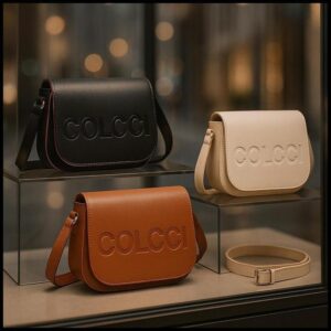Bolsa Feminina Transversal com Logo em Alto-Relevo e Alça Ajustável