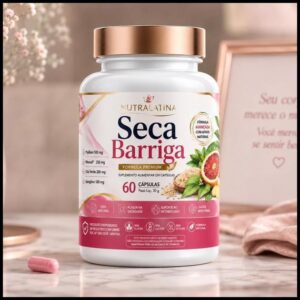 Seca Barriga Nutralatina 60 Cápsulas | Psyllium, Morosil, Chá Verde e Gengibre | Bem-Estar Diário