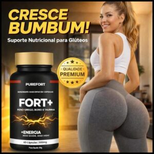 Fort+ | Cre'sce Bum'bum Per'nas e Glút'eos - Suplemento alimentar 500mg