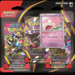 Pokémon TCG: Mega Evolução - Escuridão Absoluta - 3-Pack Blister - Português. Jogo de Cartas