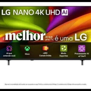 Smart TV 4K 50" LG NANO UHD AI NU850 2026 Processador α7 Ger9 HDR10 Xbox Bluetooth Wi-Fi AI Search Google Gemini webOS 26 - 50NU850BPSA