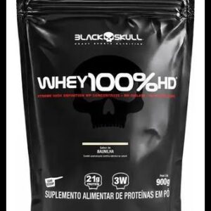 Proteína Black Skull Whey 100% HD em pó sabor Baunilha x 900g