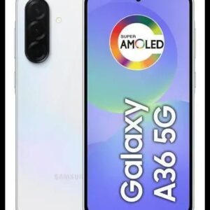 Smartphone Samsung Galaxy A36 5G 128GB 6GB RAM Câmera Tripla de até 50MP Selfie de 12MP IP67 Super AMOLED 6.7'' NFC Recursos AI Android e Segurança Snapdragon - Branco