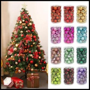 Bolas de Natal Luxuosas Bolinhas Natal 6cm/5cm/4cm Diversas Cores Bolas Natal Diferentes Decoração
