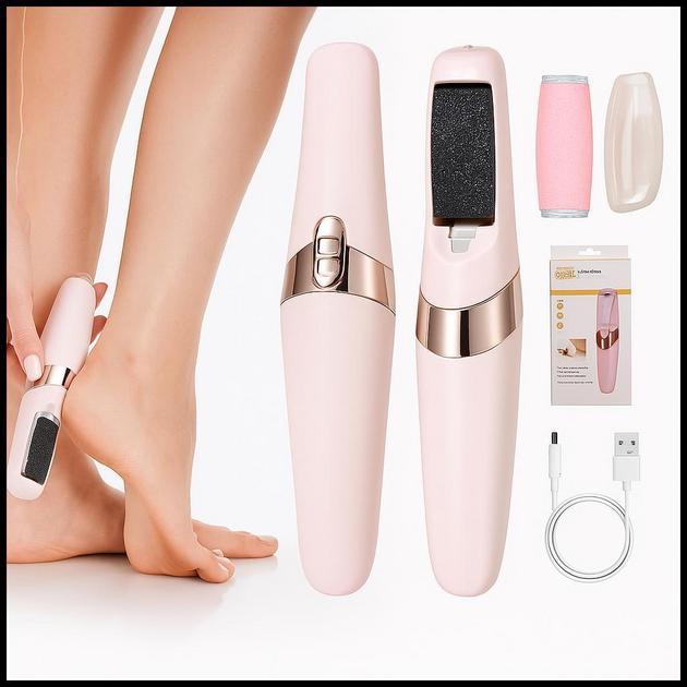 Lixa Esfoliadora Elétrica de Pés Tira Calos Portátil USB Pedicure Rápido Indolor Para Pés Lisos