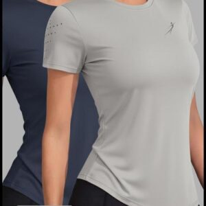 Kit 2 Camisetas Dry Fit Feminina Academia Fitness Esportiva Caminhada Corrida Treino Proteção UV