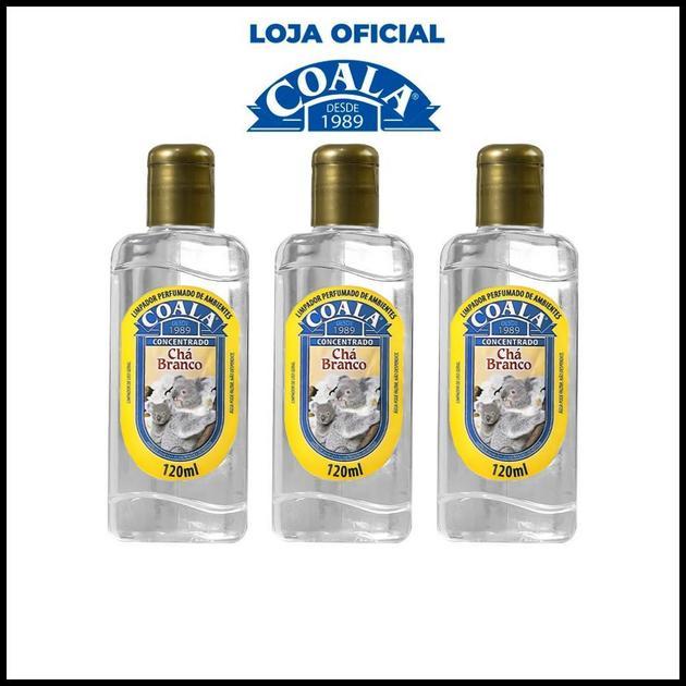 Combo 3 Limpadores Coala Chá Branco 120 ml