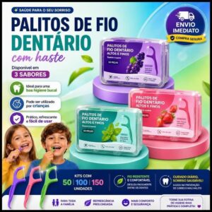 Kit Fio Dental com Haste em Forma de Arco Ultra Fina - Projetado para Usuários de Todas as Idades 50/100/150/200/400
