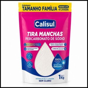 Percarbonato de Sódio Calisul 100% Puro Tira Manchas Roupas Brancas e Coloridas