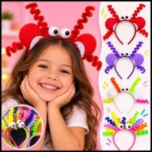 Tiara Maluca l Cabelo Maluco Colorida Molinhas Arquinho para Festa Fantasia