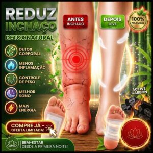 Kit 50 Adesivos Para Pés Alivio de Dores Eliminação de Odores Impurezas Toxinas Detox Natural