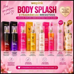 Body Splash Virgínia WEP1NK 200ml Feminino Autêntico Obsessed Infinity Liberté VF Golden | Unitário, Sortido ou Kit cm 4