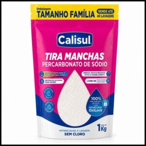 Percarbonato de Sódio Calisul Puro Granulado Removedor de Manchas para Roupas Brancas e Coloridas