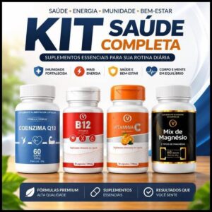 Kit Mix de Magnésio Treonato Vitamina B12 Vitamina C e Coezima10