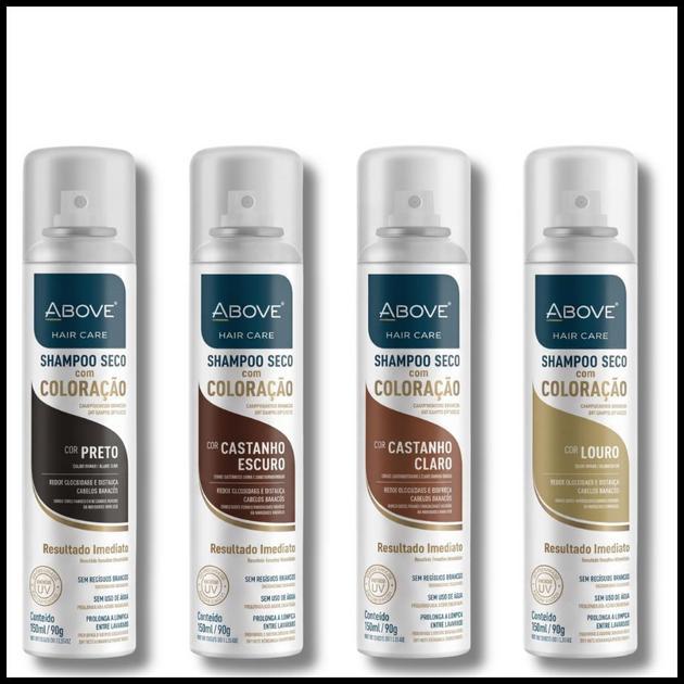 Shampoo A Seco Com Cor 150ml Perfeito Para Todos Os Cabelos
