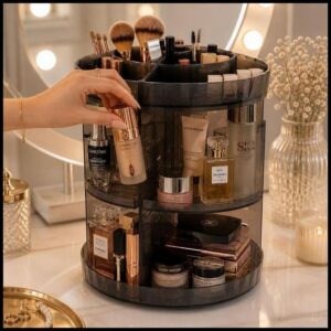 Organizador de maquiagem Acrílico Giratório 360º Suporte Para Cosméticos