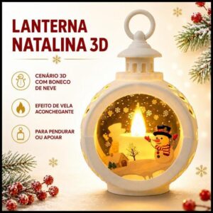 Lanterna Natalina Decorativa LED Luz Quente com Pilha para Árvore Mesa e Decoração ENVIO EM 24 HORAS