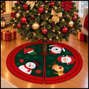 Saia Para Base De Árvore De Natal Laço 68 Cm Decoração Enfeite Natalino Natalina Estampada