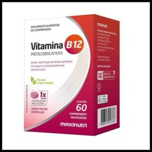 Vitamina B12 Metilcobalamina Mastigáveis (60 Comprimidos) Maxinutri