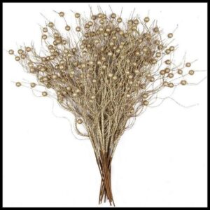 Enfeites De Natal 43CM Glitter Berry Haste Ramo Flores Falsas Para Decoração De Árvore Casa