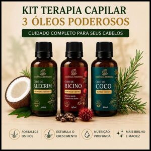 Kit Terapia Capilar Misturinha Óleo de Coco + Rícino + Alecrim 60ml