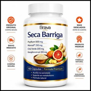 Psyllium + Chá Verde | 60 Cápsulas | Envio Rápido | Fórmula Premium
