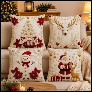 kit 4 capas de almofadas Decorativas Natal