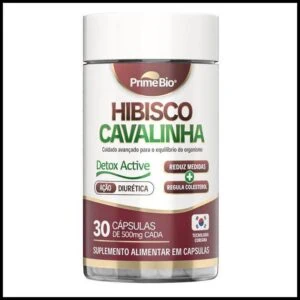 Hibisco + Cavalinha Suplemento Diurético Retenção de Líquido e Queima de Gordura