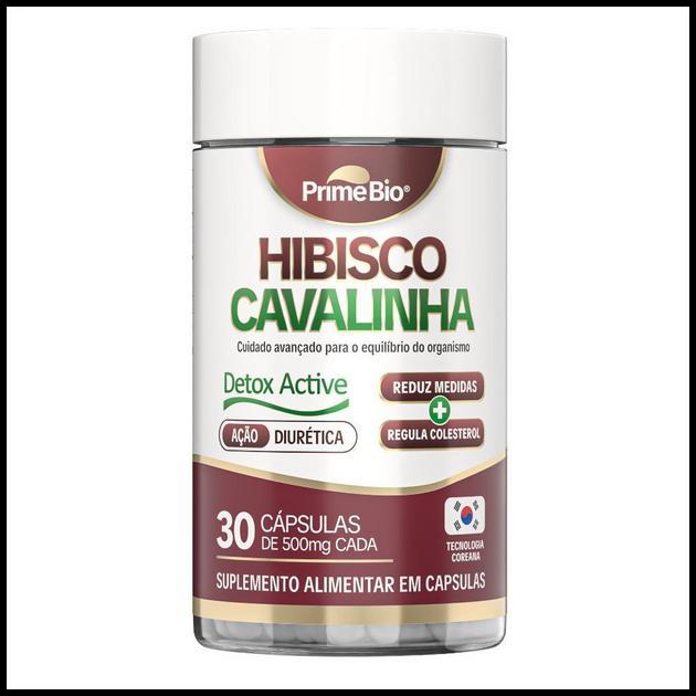 Hibisco + Cavalinha Suplemento Diurético Retenção de Líquido e Queima de Gordura