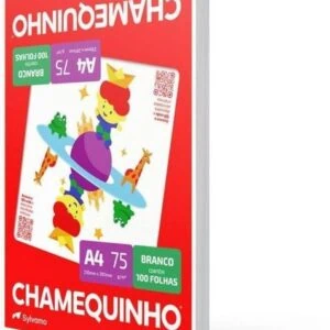 Chamequinho Papel A4, 75 g, 100 Folhas, Branco Sulfite