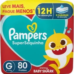 Fralda Pampers Supersequinha Tamanho G 80 Unidades
